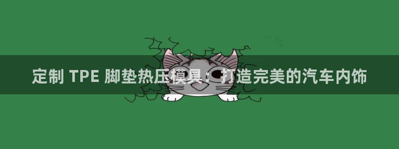 武汉易倍捷科技有限公司：定制 TPE 脚垫热压模具：打造